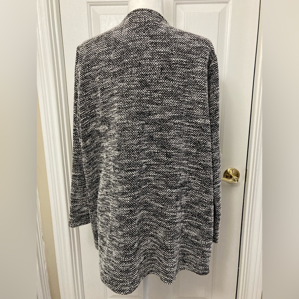 NWT Karen Kane Black and White Knit Cardigan - Picture 7 of 13